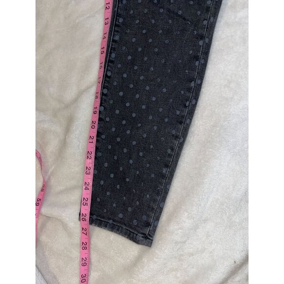 Current/Elliott The stiletto  Polka Dot Skinny Jeans 29 in black ash - Picture 7 of 8